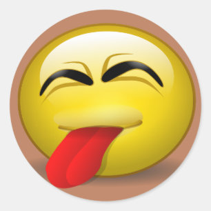 Sticker Rond Sortie de langue