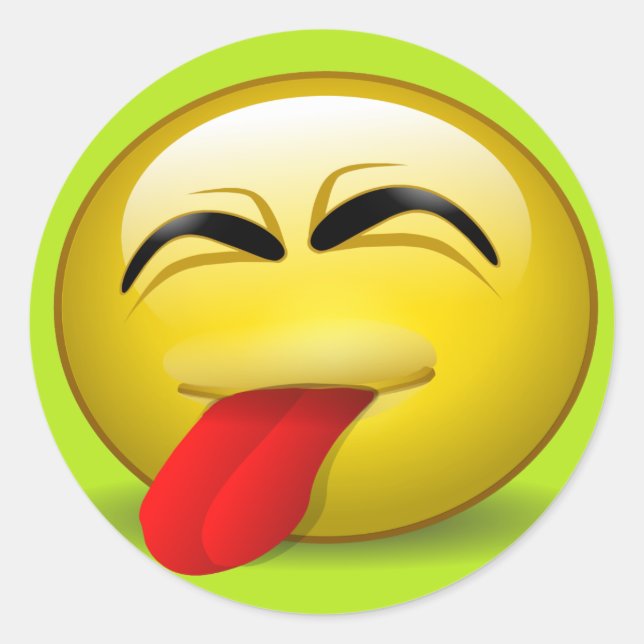 Sticker Rond Sortie de langue (Devant)