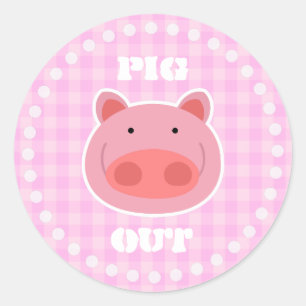 Sticker Rond Sortie de porc