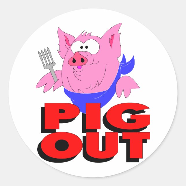 Sticker Rond sortie de porc (Devant)