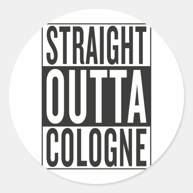 Sticker Rond sortie directe de Cologne (Devant)