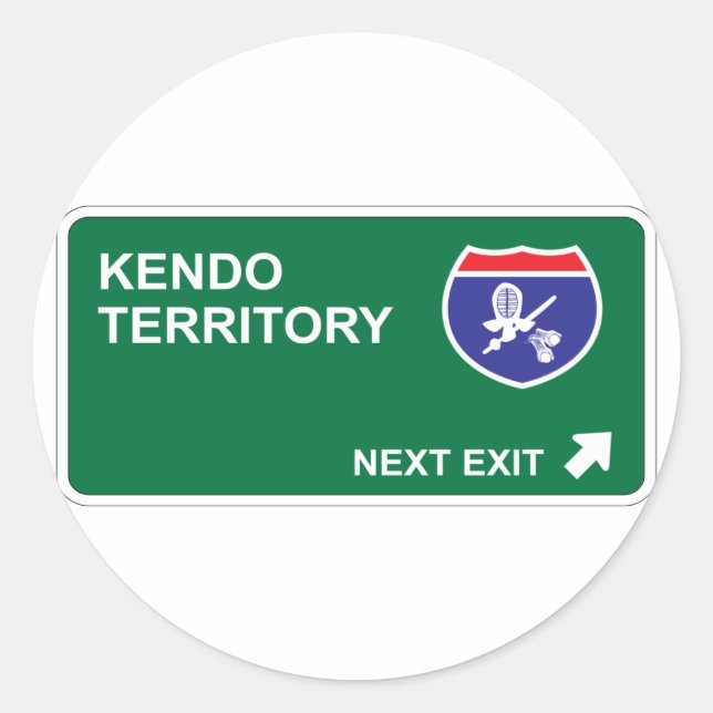 Sticker Rond Sortie Kendo suivante (Devant)