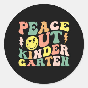 Sticker Rond Sortie Maternelle Super Graduation Dernière Jour D