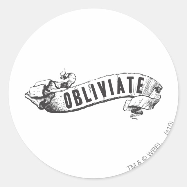 Sticker Rond Sortilège Harry Potter | Obliviate (Devant)