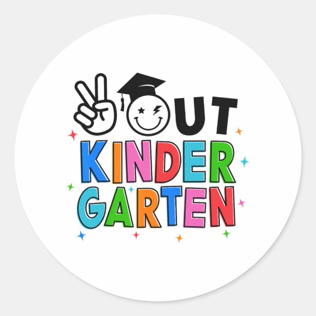 Sticker Rond Sortir De La Maternité Graduation Dernier Jour De  (Devant)