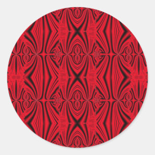 Sticker Rond souche rouge fractale