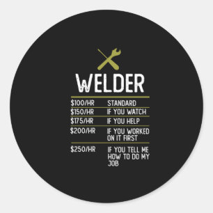 Sticker Rond Souder Souder Souder Cadeau Présenter Une Idée