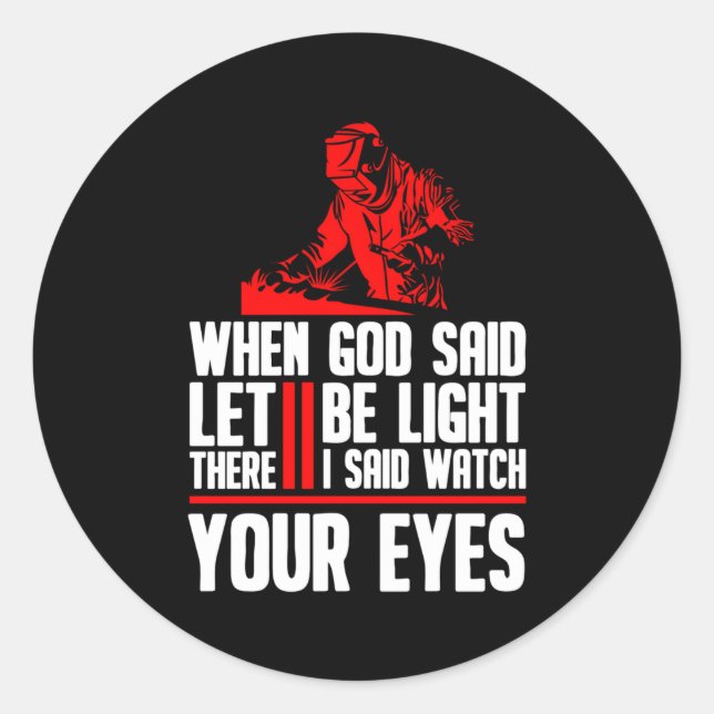 Sticker Rond Soudure de soudure Fabricant métallique Soudure (Devant)