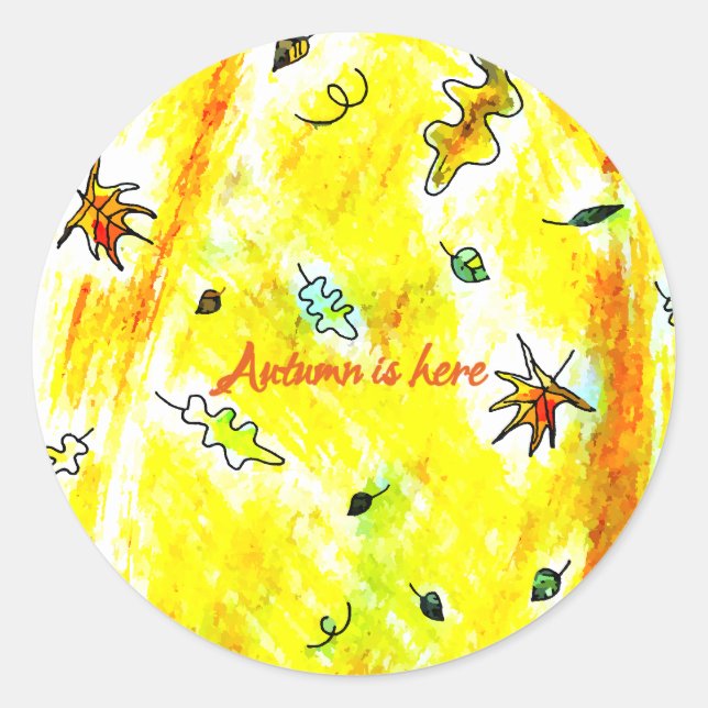 Sticker Rond Souffle d'Automne (Collection Cabane d'Automne) (Devant)