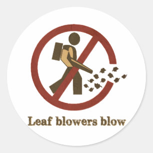 Sticker Rond souffle de souffleurs de feuilles