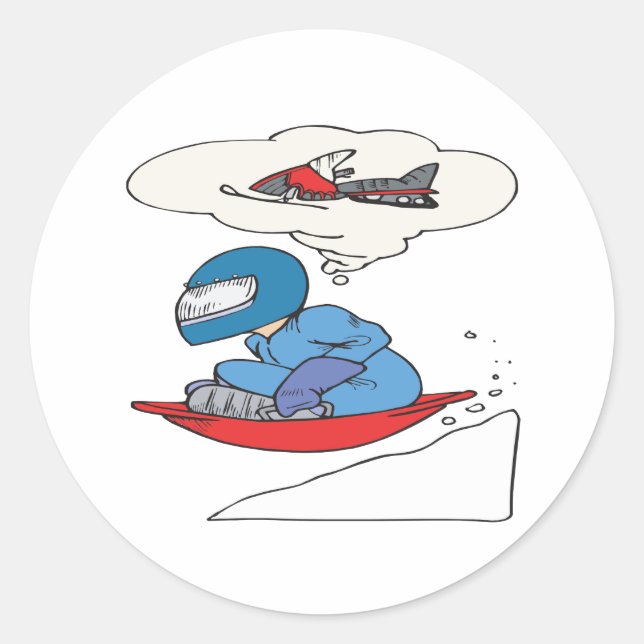 Sticker Rond Souhaits d'hiver (Devant)