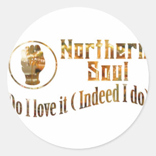 Sticker Rond Soul du Nord. Aime-t-on - Or