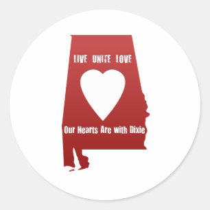 Sticker Rond Soulagement de tornade de l'Alabama