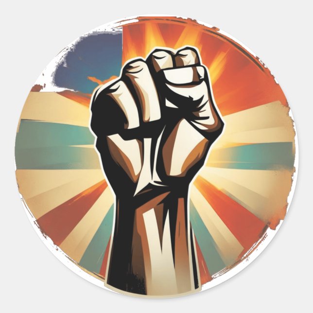 Sticker Rond SOULEVÉE DE LA SÉRIE - badge rétro (Devant)