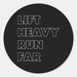 Sticker Rond Soulever Lourd Courir Loin Sport Hybride Fitness C