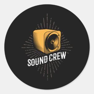 Sticker Rond Sound CREW Sound Guy Audio Technicien