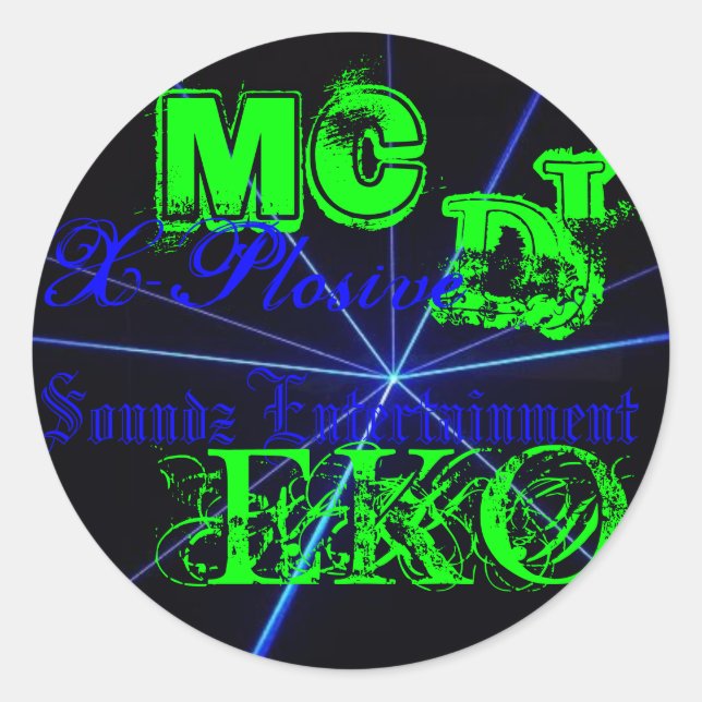 Sticker Rond Soundz à compression X (Devant)