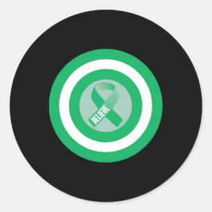 Sticker Rond Soupape de sensibilisation au ruban pour guerrier