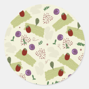 Sticker Rond Soupe de lasagne Pizzeria Fromage Spaghetti