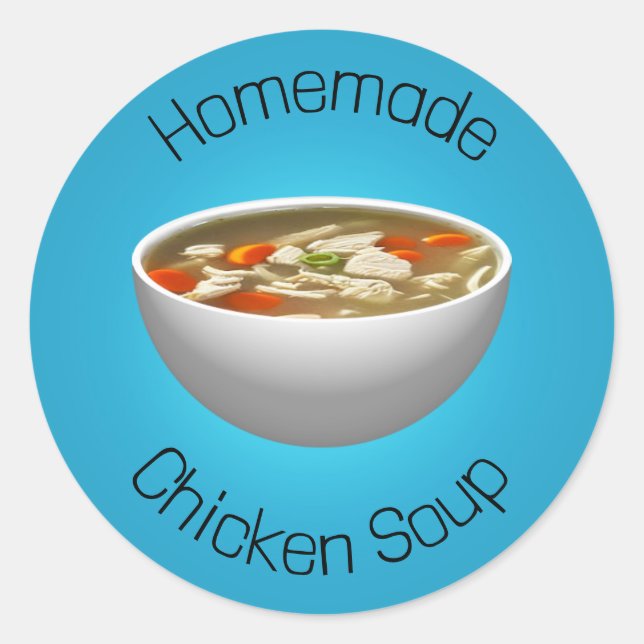 Sticker Rond Soupe de poulet (Devant)