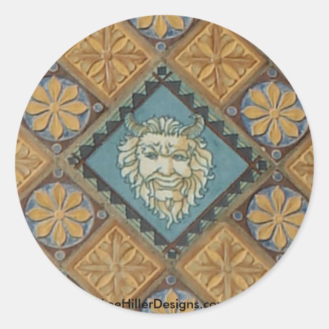 Sticker Rond Sources d'eau chaude, AR Quapaw Dome Tiles Cadeaux (Devant)