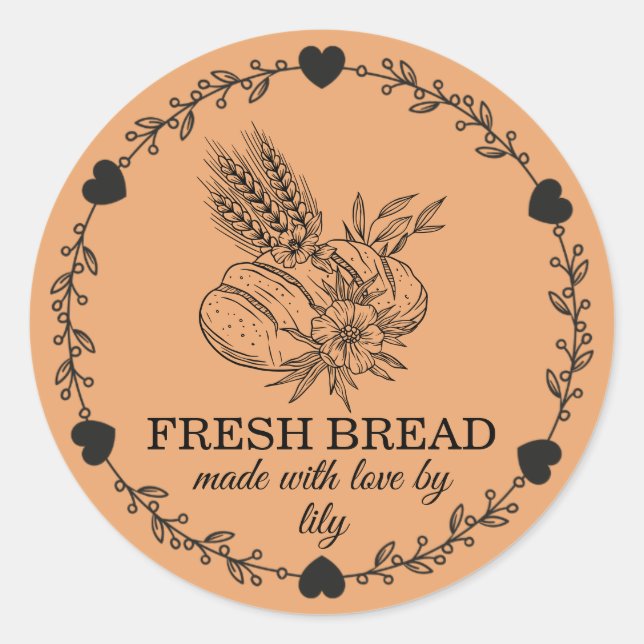Sticker Rond Sourdough Bread Baking (Devant)