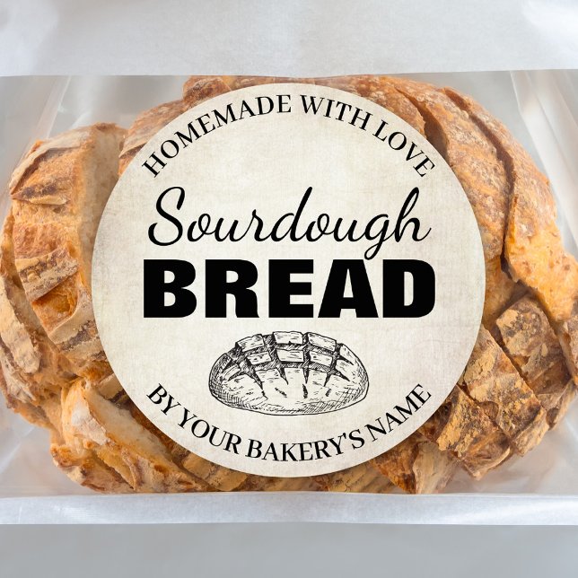 Sticker Rond Sourdough Homemade Items Label SD01_03rdB (Créateur téléchargé)