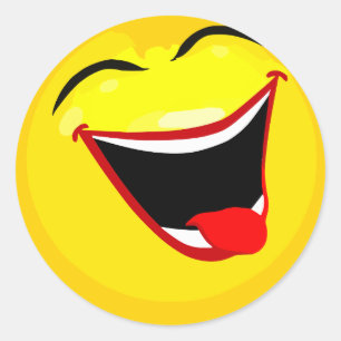 Sticker Rond souriant-souriant-heureux