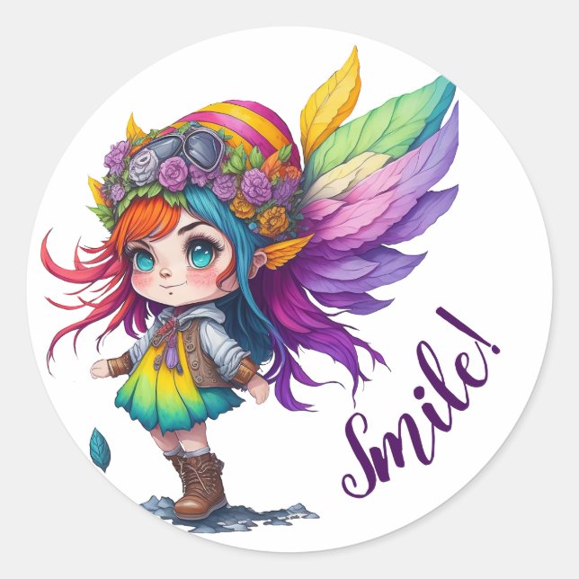 Sticker Rond Souriez ! (Devant)