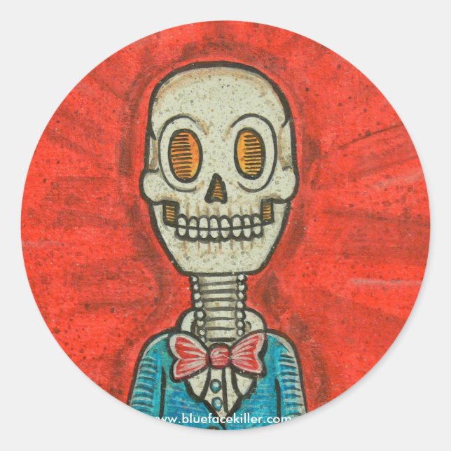 Sticker Rond Souriez ! mycopain (Devant)