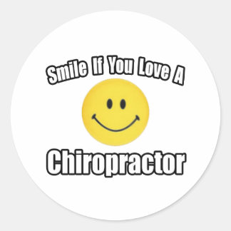Sticker Rond Souriez si vous aimez un chiropraticien
