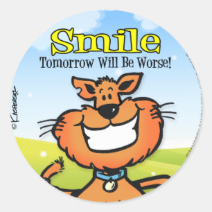 Sticker Rond Sourire