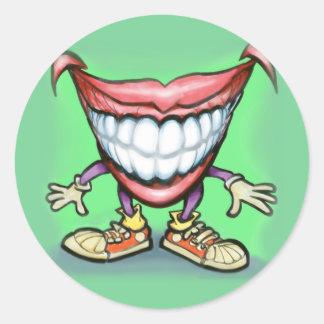 Sticker Rond Sourire