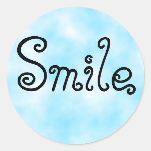 Sticker Rond Sourire-autocollant
