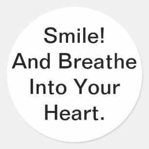 Sticker Rond Sourire Respirer Jeff Hankamer Artjunkhaus Amour P