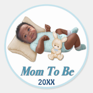 Sticker Rond Sourires doux - Maman à être