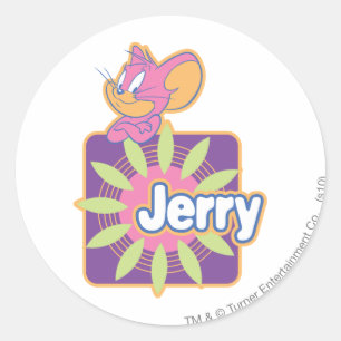 Sticker Rond Souris de néon de Jerry