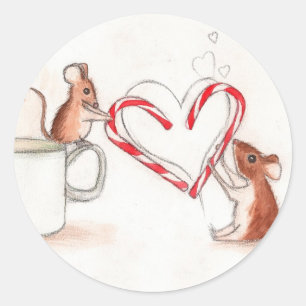 Sticker Rond Souris de vacances