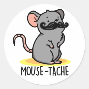 Sticker Rond Souris Drôle Mouse Pun