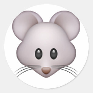 Sticker Rond Souris - Emoji