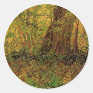 Sticker Rond Sous-bois par Vincent van Gogh