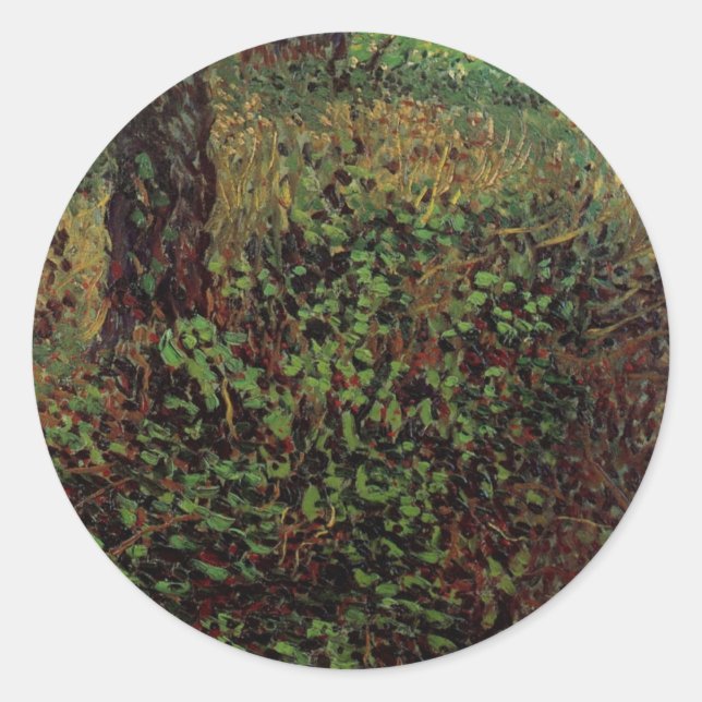 Sticker Rond Sous-bois par Vincent van Gogh (Devant)