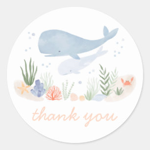 Sticker Rond Sous la fête d'anniversaire de la mer