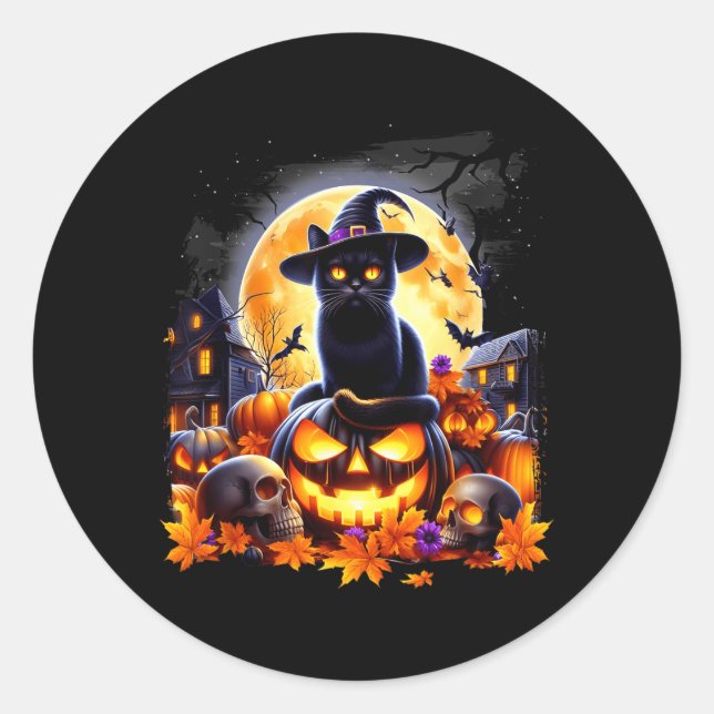 Sticker Rond Sous la lune (Devant)