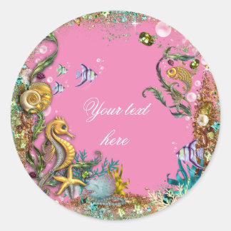 Sticker Rond Sous la mer