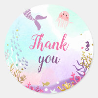 Sous l'Autocollant de sirène de mer Cupcake Topper