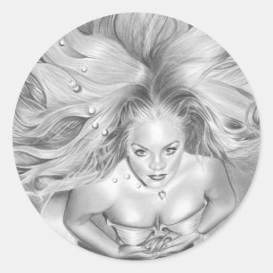 Sticker Rond Sous l'Autocollant marin