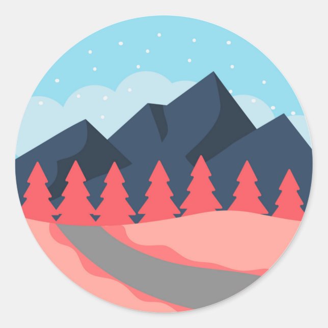 Sticker Rond Sous le Vaste Bleu (Devant)