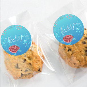 Sticker Rond Sous les créatures de la mer