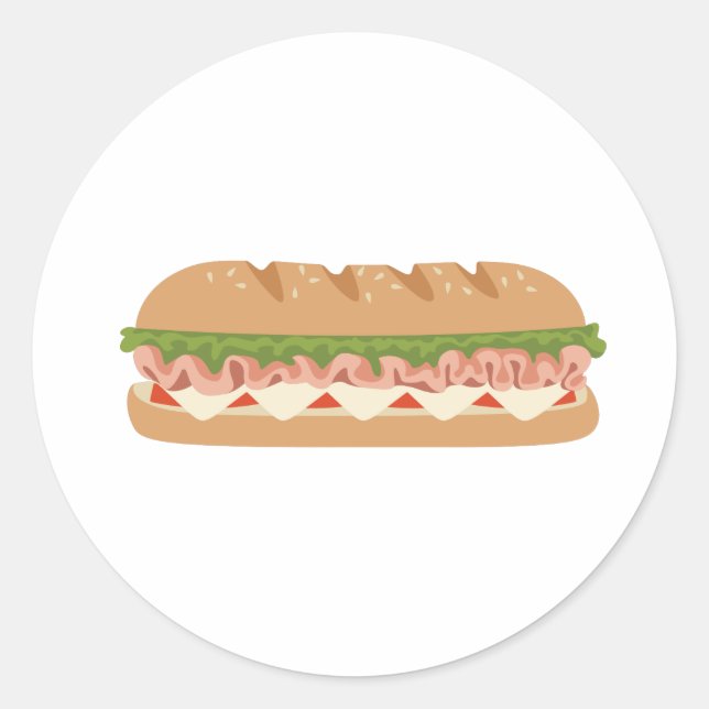 Sticker Rond Sous-sandwich (Devant)